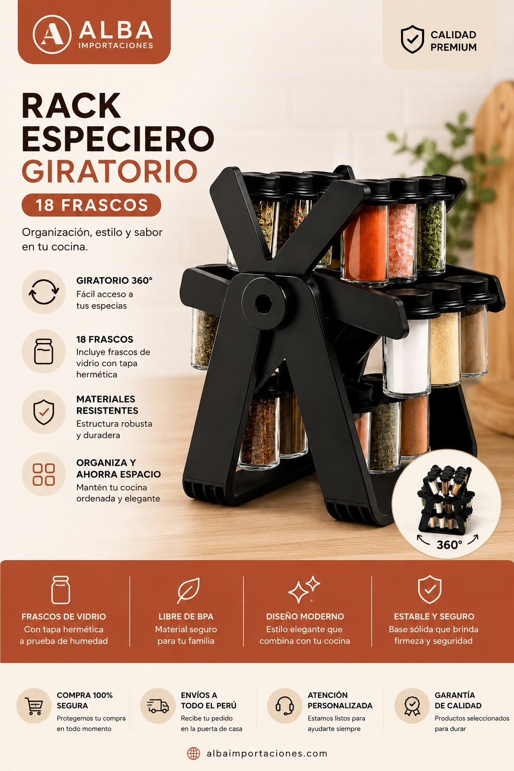 Rack especiero giratorio